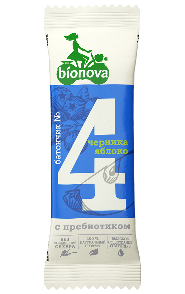Bar Bionova® №4 Blueberries & Apple with a prebiotic