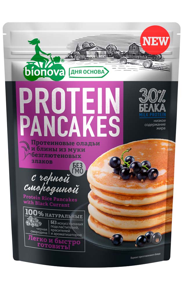 Mix for the preparation of protein pancakes and pancakes with black currant 350 g