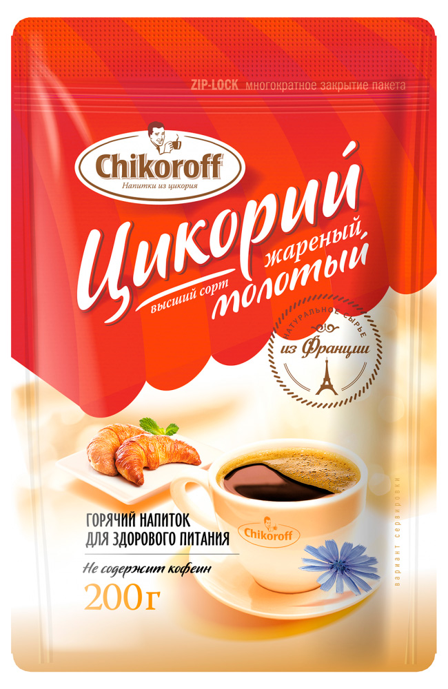Купить цикорий жареный молотый chikoroff® 200г от производителя