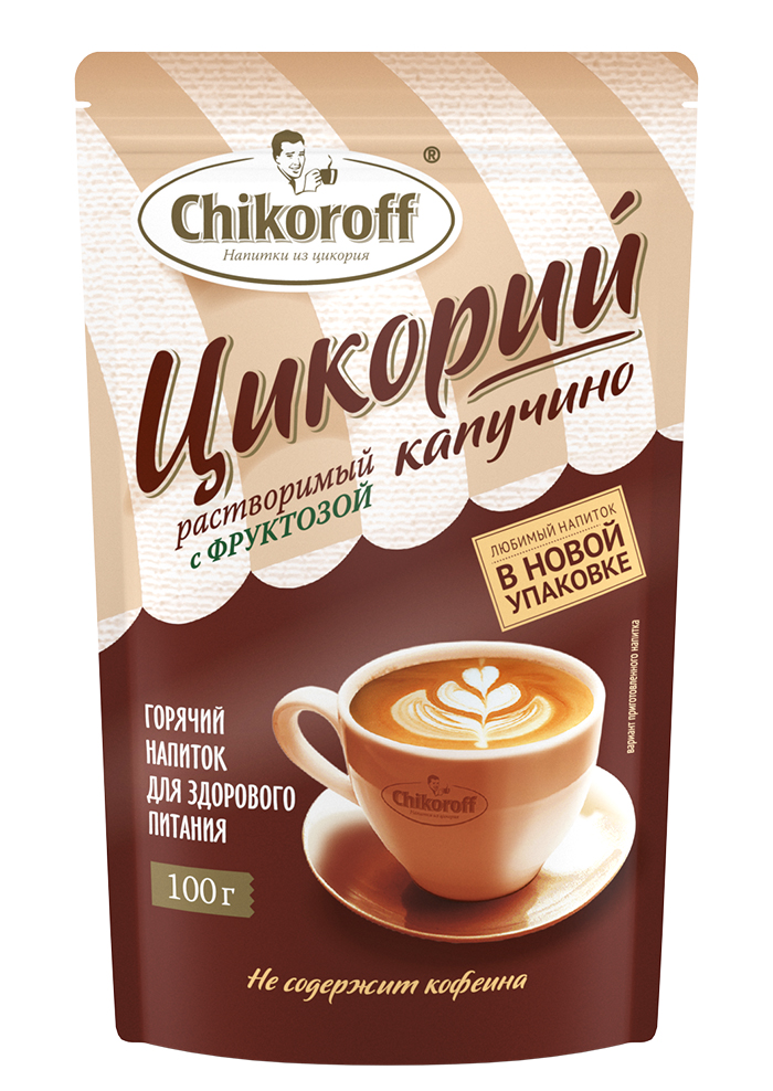 Купить цикорий капучино с фруктозой chikoroff® 100 г (doy pack) от производителя