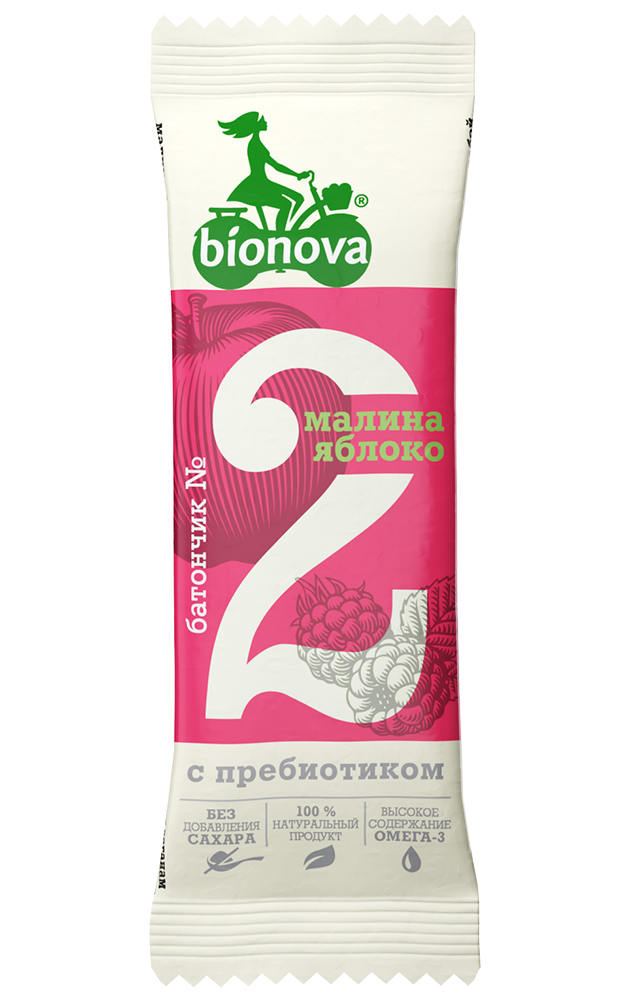 Bar Bionova® №2 Raspberries & Apple with a prebiotic
