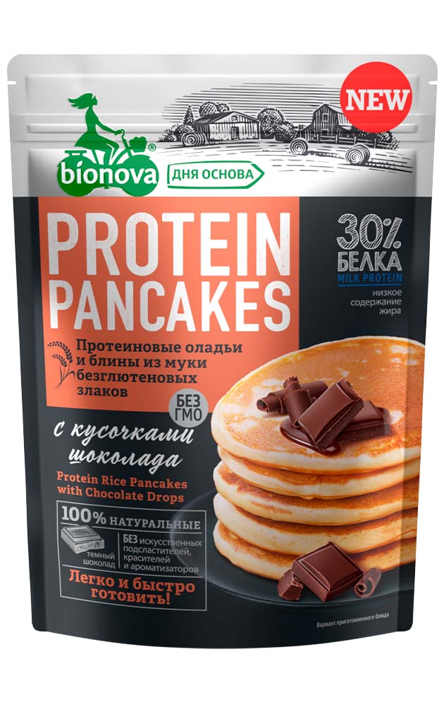 Mix for making protein pancakes with rice flour and chocolate pieces 350 g