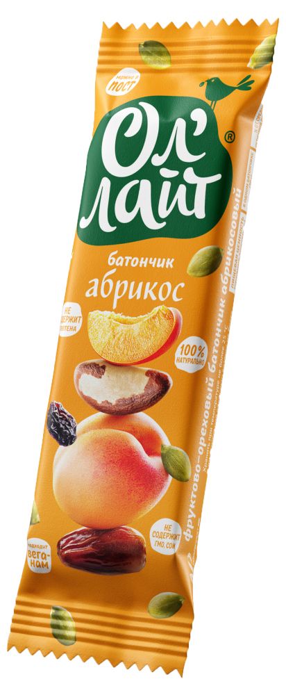 Купить фруктово-ореховый батончик ол'лайт® абрикос от производителя