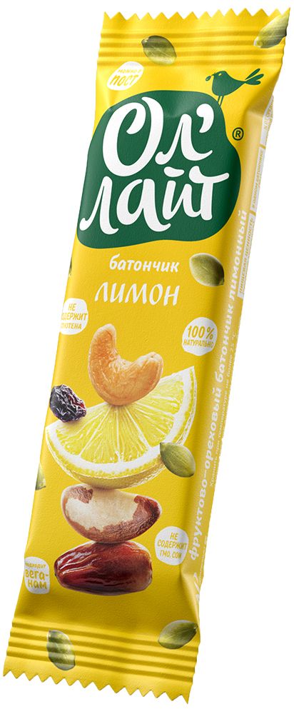 Купить фруктово-ореховый батончик ол'лайт® лимон от производителя
