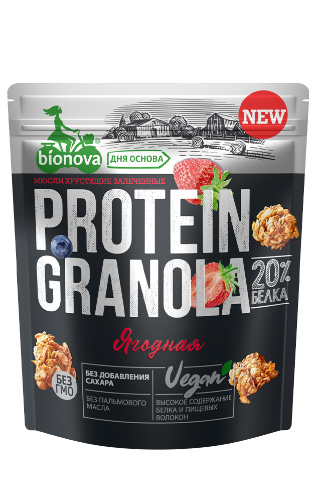 Купить протеиновая гранола (мюсли) bionova® ягодная 280г от производителя
