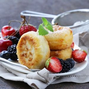 Cheesecakes from cottage cheese with stevia