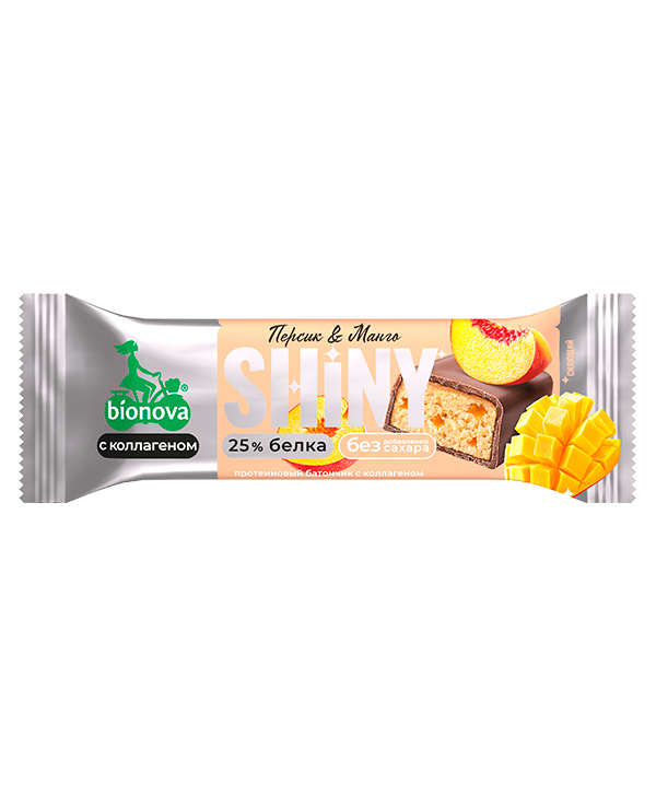 Shiny Glazed Protein Bar Mango and Peach