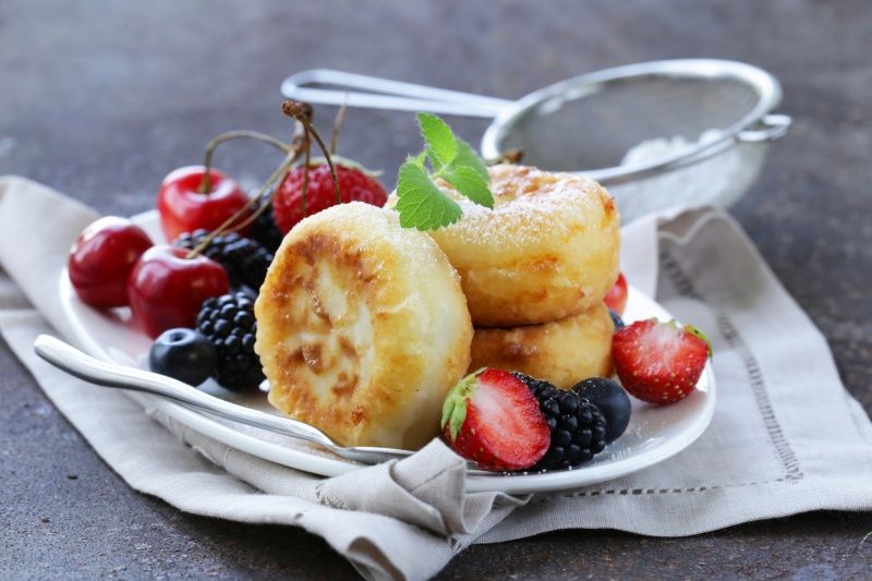 Cheesecakes from cottage cheese with stevia