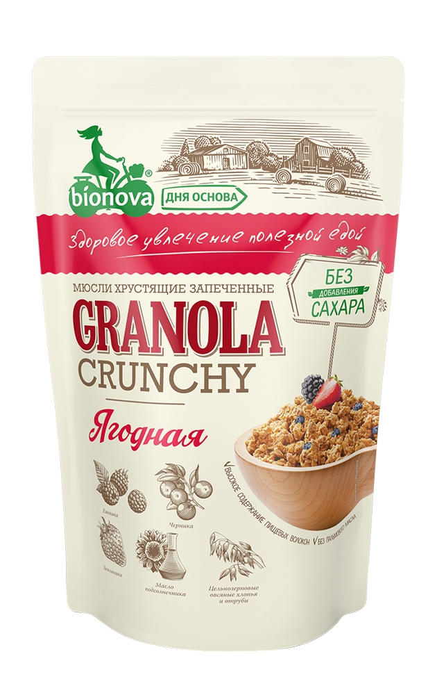 Granola Bionova® sugar-free Berry 400g