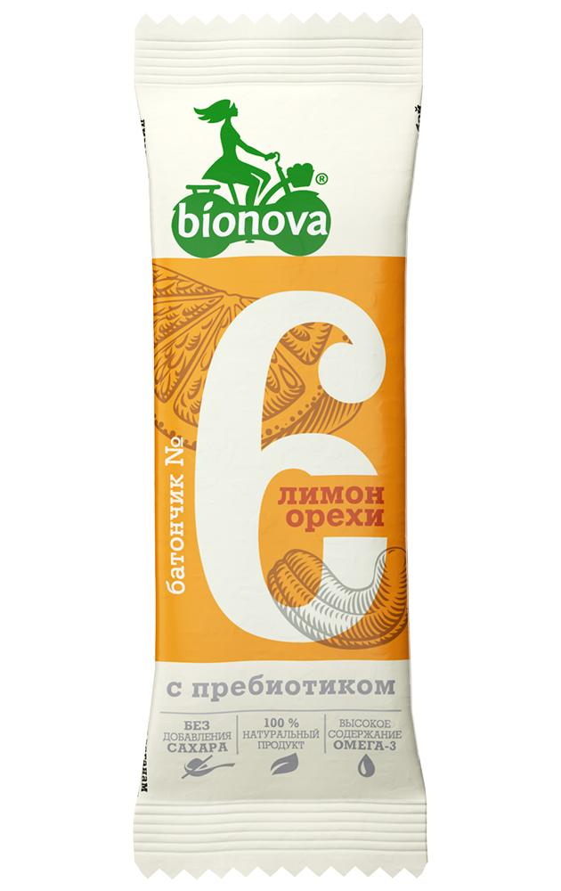 Bar Bionova® №6 Lemon & Nuts with a prebiotic