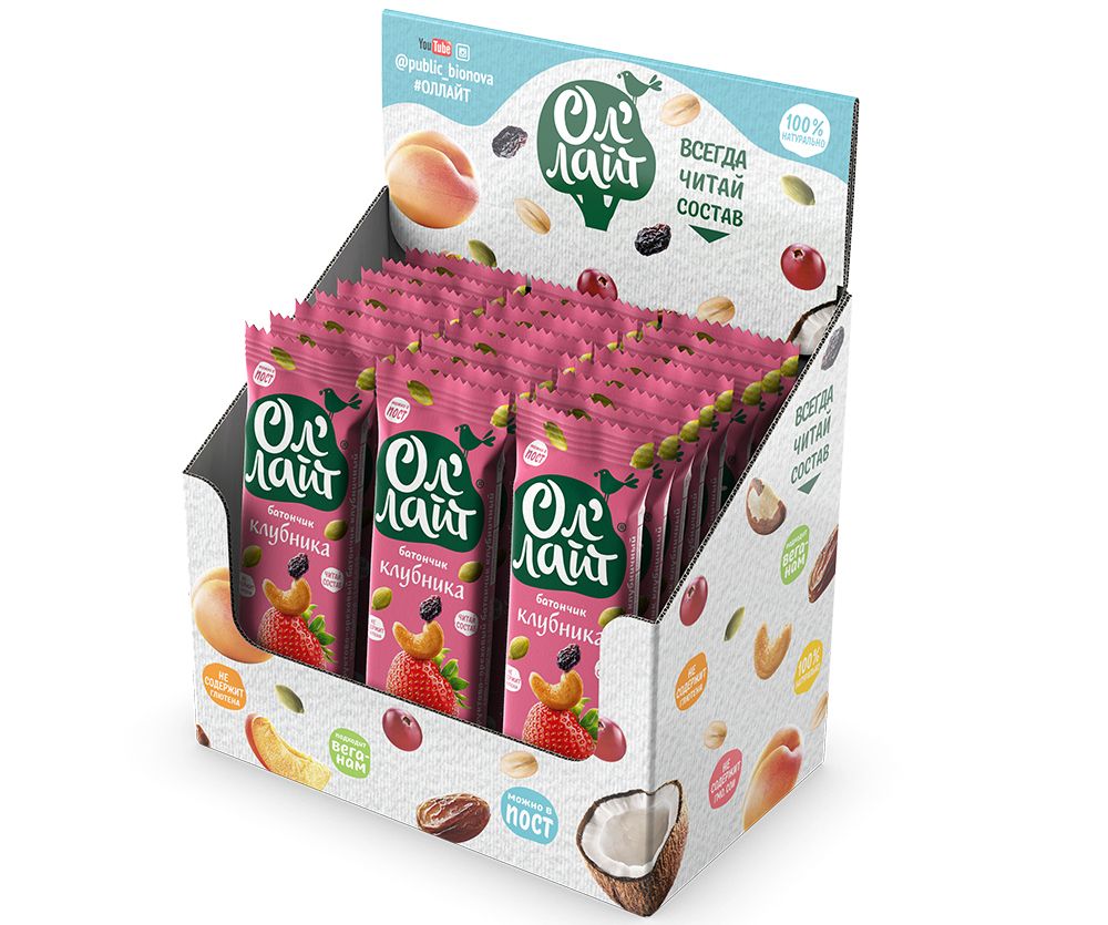 Box with bars Ol'Light® Strawberry