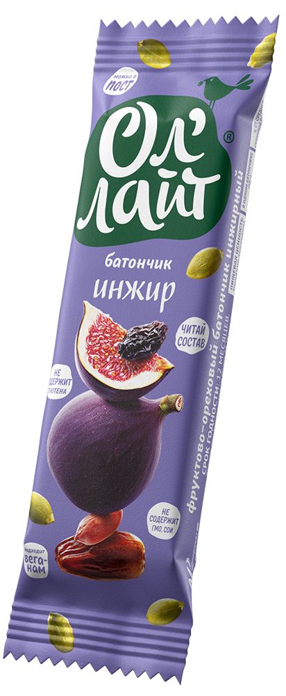 Купить фруктово-ореховый батончик ол'лайт® инжир от производителя