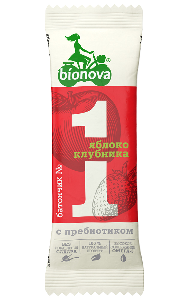 Bar Bionova® №1 Apple & Strawberry with a prebiotic