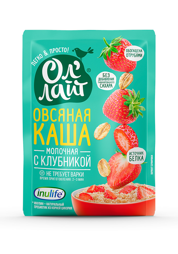 Ol'Light® Oatmeal with Strawberries box - 22 pcs.