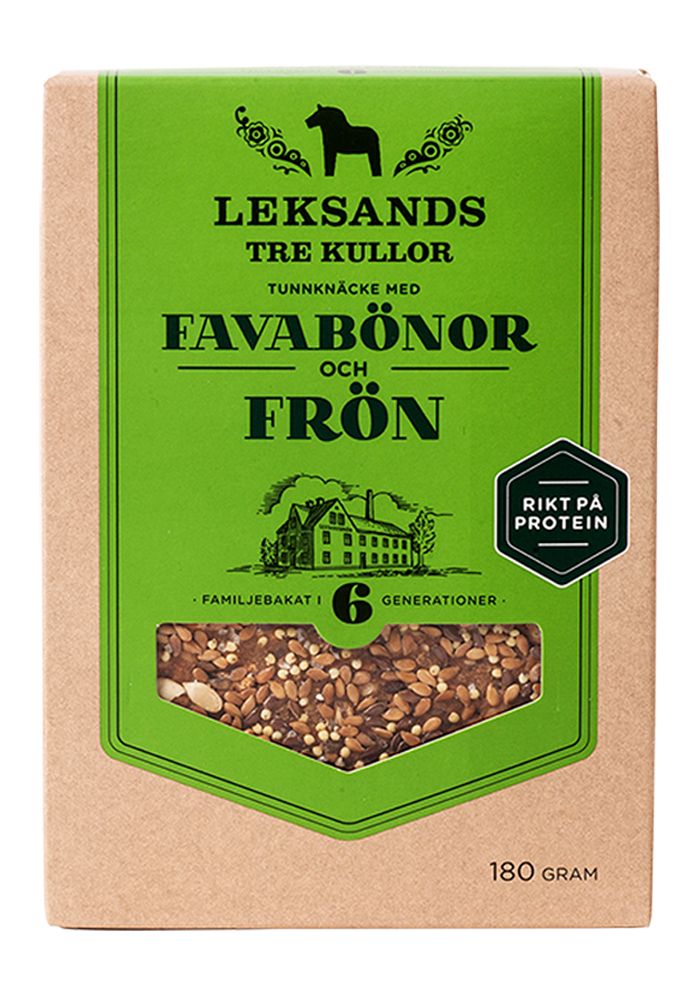 Crispbread Leksands® Tre Kullor with fava beans & seeds